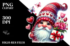 Detailed Gnome in Large Hat, PNG Product Image 2