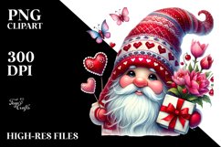 Detailed Valentines Gnome PNG Product Image 2