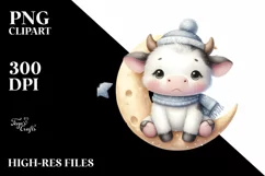 Cute Baby Cow, Transparent PNG Product Image 1