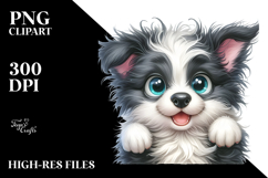 Cute Cartoon Border Collie PNG Product Image 2