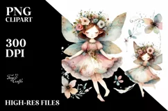 Washed Whimsicall Fairy PNG Product Image 1