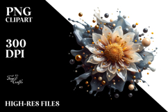 Glossy Sunflower PNG Product Image 2