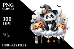 Panda with Hanging Candles Watercolor PNG Product Image 2