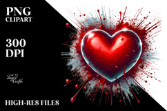 Red Glossy Heart PNG Product Image 2