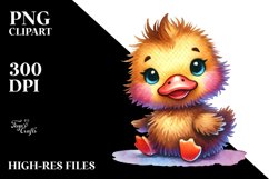 Smiling Cute Baby Duck Plush, PNG Product Image 2