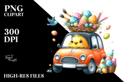 Creative Easter Car PNG Product Image 2