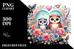 Baby Owl with Heart PNG Product Image 2