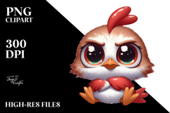 Silly Cartoon Chicken with Anthropomorphic Features, Product Image 2