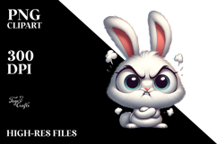 Dramatic Rabbit with Toy Carrot, PNG Product Image 2