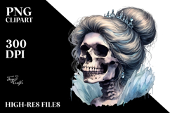Washed Skull with Hair, Cinderella PNG Product Image 2