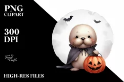 Cute Baby Walrus for Halloween PNG Product Image 3