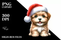 a Cute Watercolor Puppy PNG Product Image 3