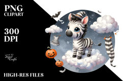 Cute Halloween Zebra PNG Product Image 2