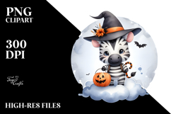 Cute Halloween Zebra PNG Product Image 2