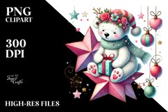 Adorned Polar Bear Star PNG Product Image 2