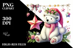 Adorned Polar Bear Star PNG Product Image 2
