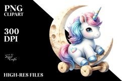 Pastel Baby Unicorn | Fantasy Clipart Product Image 1