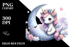 Pastel Baby Unicorn | Fantasy Clipart Product Image 2