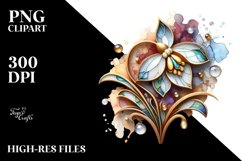 Stained Snowdrop Marble Splash Clipart Product Image 1