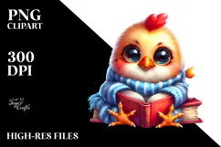 Crazy Cute Baby Rooster PNG Product Image 2