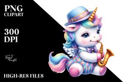 Colorful Baby Unicorn Jazz Dancer&#039;s Outfit PNG Product Image 3