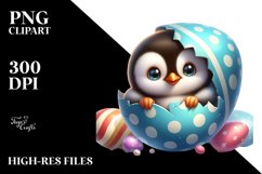 Baby Penguin Easter Egg PNG Product Image 2