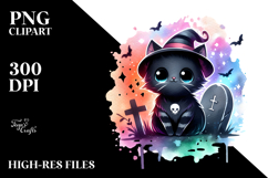 Vibrant Black Cat | Print Clipart Product Image 2