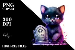 Vibrant Black Cat | Print Clipart Product Image 2