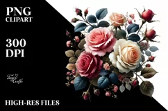 Roses Painting PNG Product Image 2