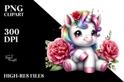 Pastel Baby Unicorn | Unique Clipart Product Image 2