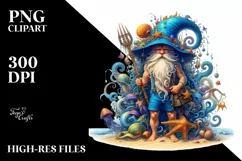 Vibrant Gnome Digital Painting | Sublimation Clipart Product Image 1