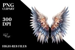Angel Wings Watercolor Clipart Product Image 1