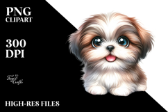 Watercolor Baby Shih Tzu PNG Product Image 2