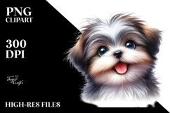 Watercolor Baby Shih Tzu PNG Product Image 2