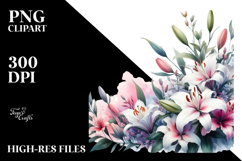 Vibrant Lily Frame PNG Product Image 2