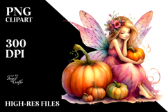 Vibrant Fairy with Pumpkin | Art Design Product Image 2