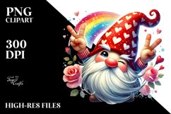 Winking Valentines Gnome PNG Product Image 2