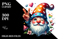 Colorful Valentines Gnome Winking Product Image 2