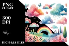 Cloud Watercolor PNG Product Image 2