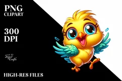 Cute Baby Canary Moon Dance Clipart Product Image 1