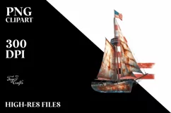 Vintage Rusted Sailboat Fireworks USA Flag | Sublimation | Product Image 3