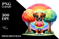 Rainbow Tree Boxer PNG Product Image 2