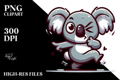 Silly Koala with Cross-Eyed Expression PNG Product Image 2