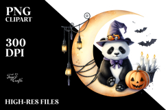 Panda Halloween Moon PNG Product Image 2