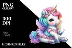 Colorful Baby Unicorn Lyrical Dancer&#039;s Outfit PNG Product Image 3
