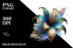 Abstract Lily Splash Clipart Product Image 1