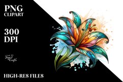 Abstract Lily Splash Clipart Product Image 3