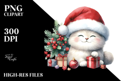 Cat Santa Hat PNG Product Image 2