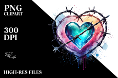 Colorful Heart with Barbwire Product Image 2