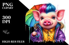 Cool Posing Pig, Transparent PNG Product Image 2